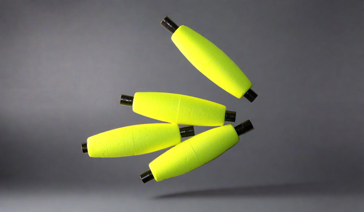 10 2 inch Yellow Cigar Peg Floats