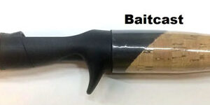 40 Inch Baitcast Rod with Ergonomic Cork Handle w/ stainless steel inserts