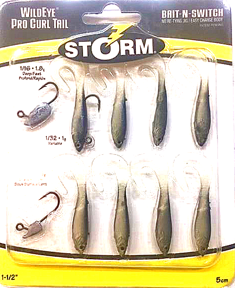 1 And Half Inch Wildeye Glass Minnow Pro Curl Tail Pack Of Lures