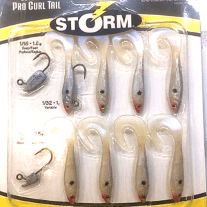 1 And Half Inch Wildeye Pearl Pro Curl Tail Pack Of Lures